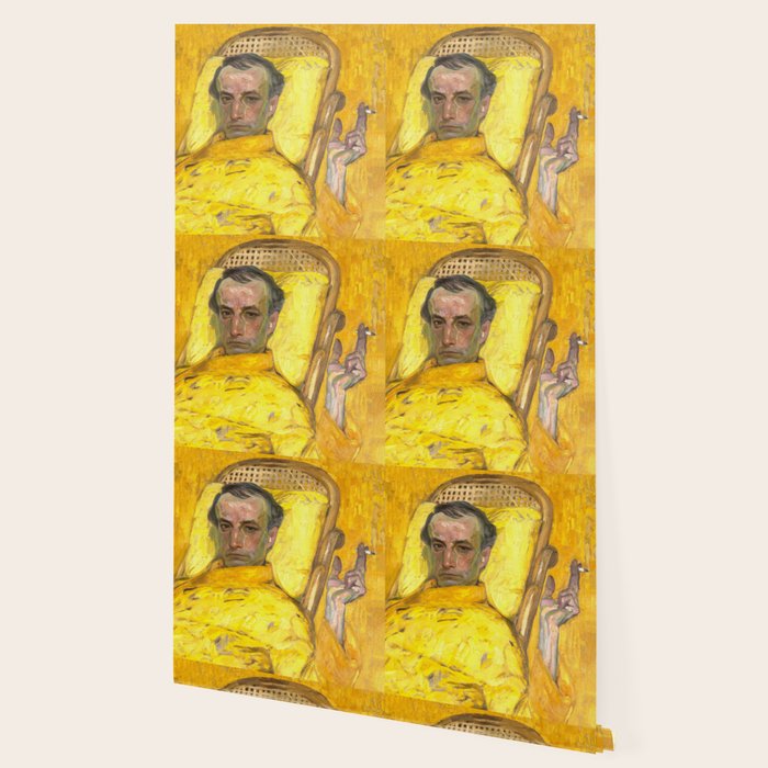 Man Portrait, Man in Yellow, Vintage Wall Art Wallpaper Gallery Image 2
