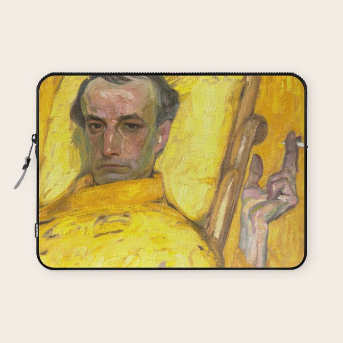 Man Portrait, Man in Yellow, Vintage Wall Art Laptop Sleeve Gallery Image 1