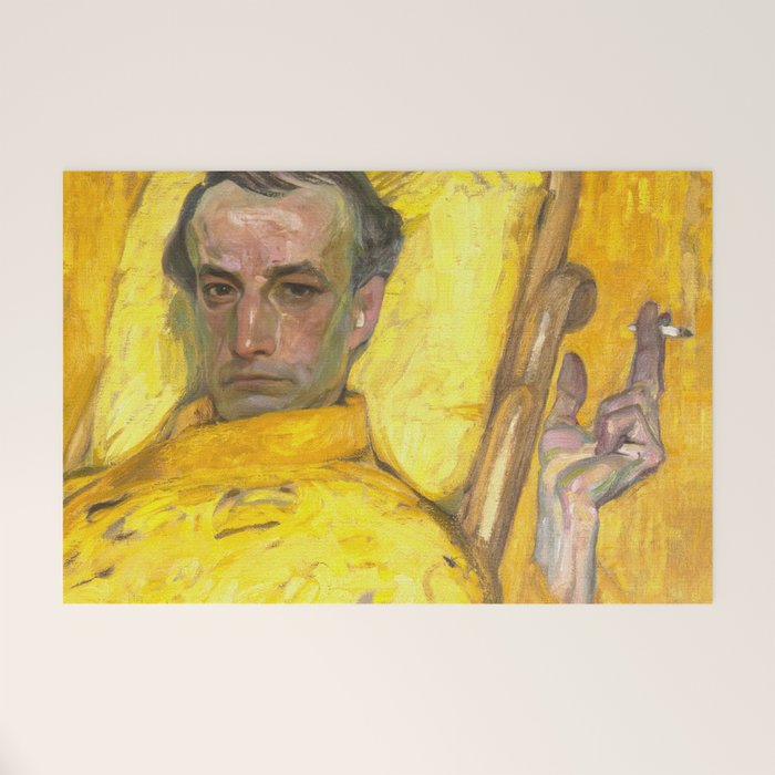 Man Portrait, Man in Yellow, Vintage Wall Art Welcome Mat Gallery Image 1