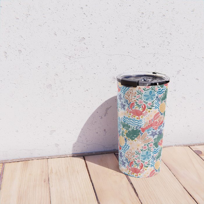 Seaside Floral Dream Travel Mug Gallery Image 4