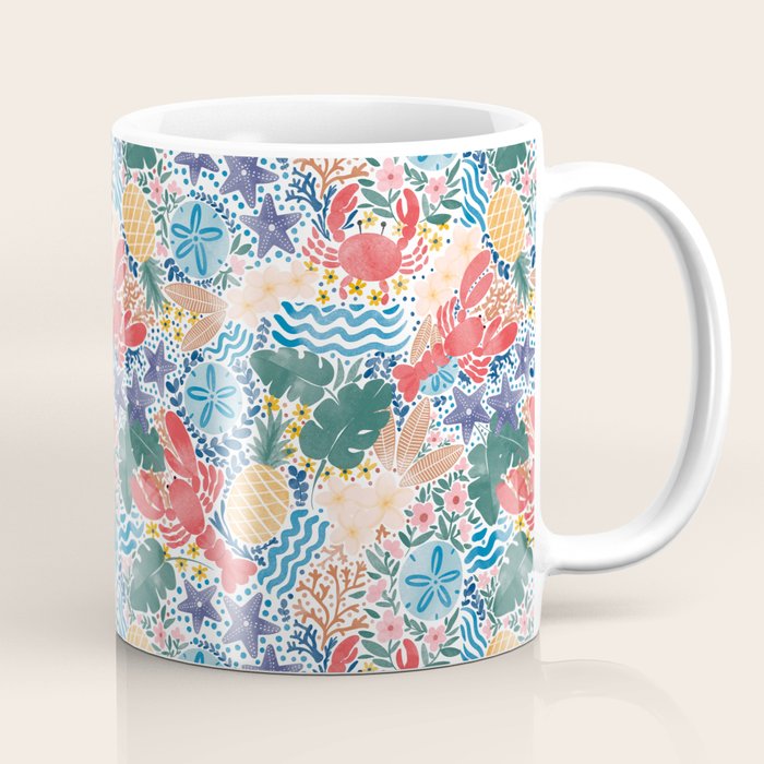 Seaside Floral Dream Coffee Mug Gallery Image 1