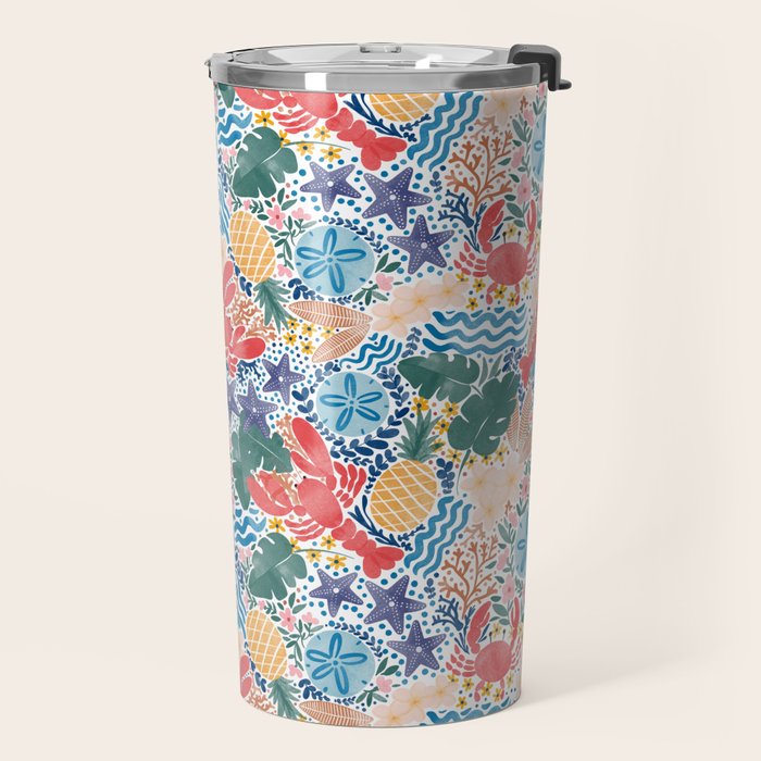 Seaside Floral Dream Travel Mug Gallery Image 2