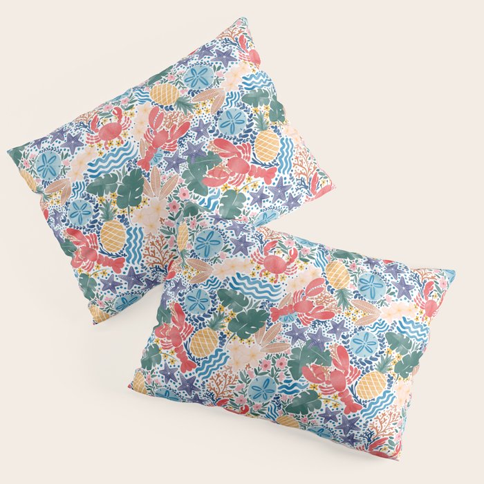 Seaside Floral Dream Pillow Sham Gallery Image 3
