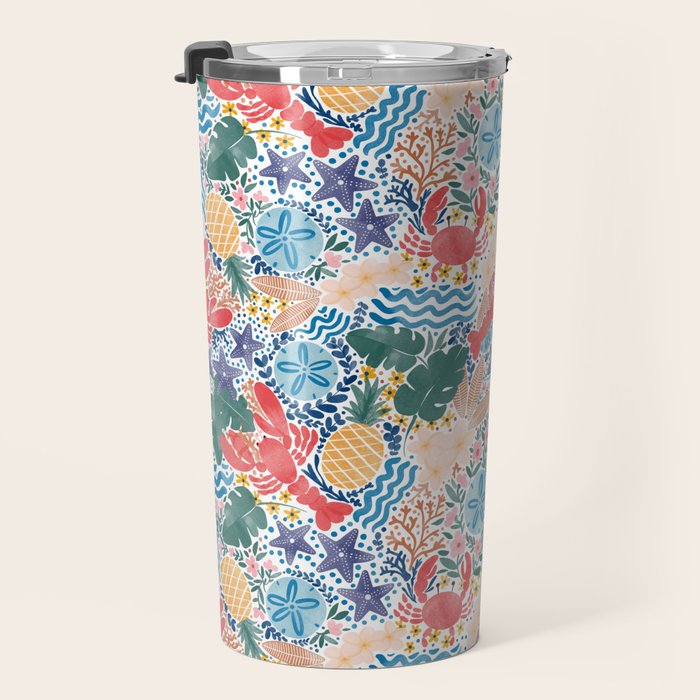 Seaside Floral Dream Travel Mug Gallery Image 3