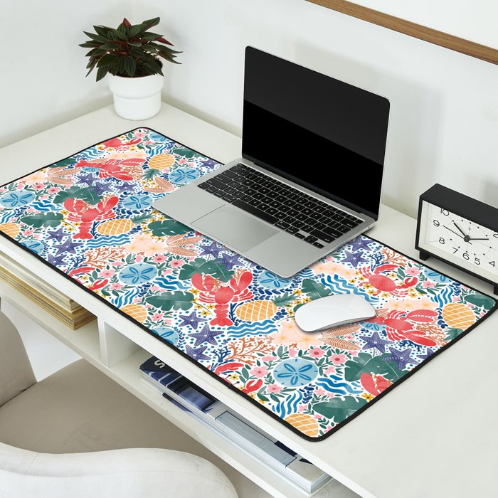 Seaside Floral Dream Desk Mat Gallery Image 2