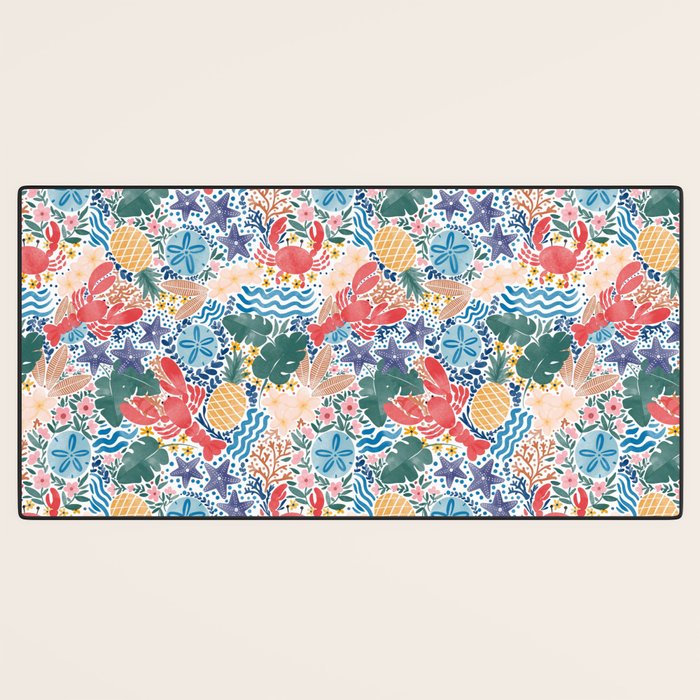 Seaside Floral Dream Desk Mat Gallery Image 3