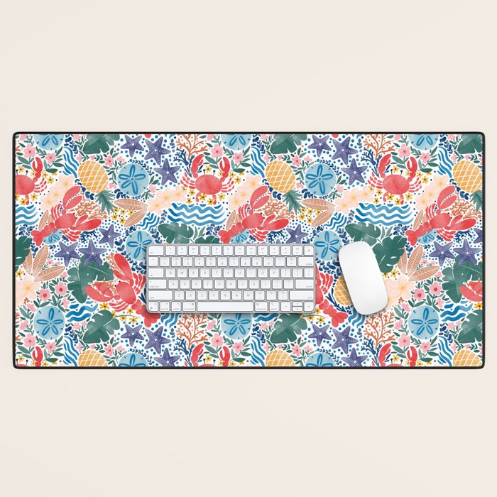 Seaside Floral Dream Desk Mat Gallery Image 1