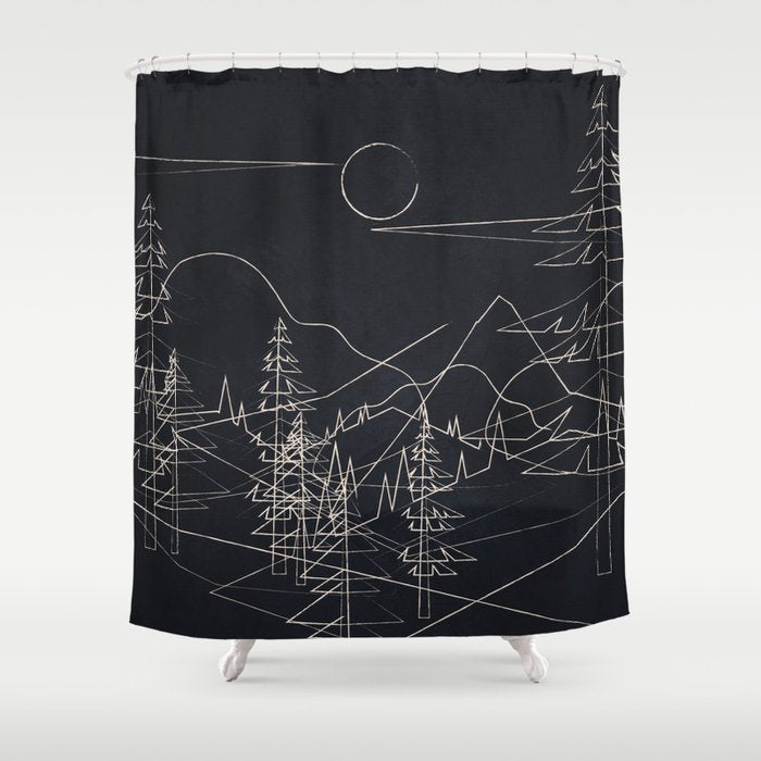 Minimalist Landscape 2 Shower Curtain Gallery Image 1