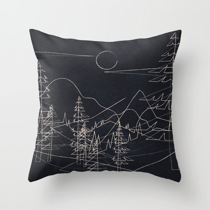 Minimalist Landscape 2 Throw Pillow Gallery Image 1