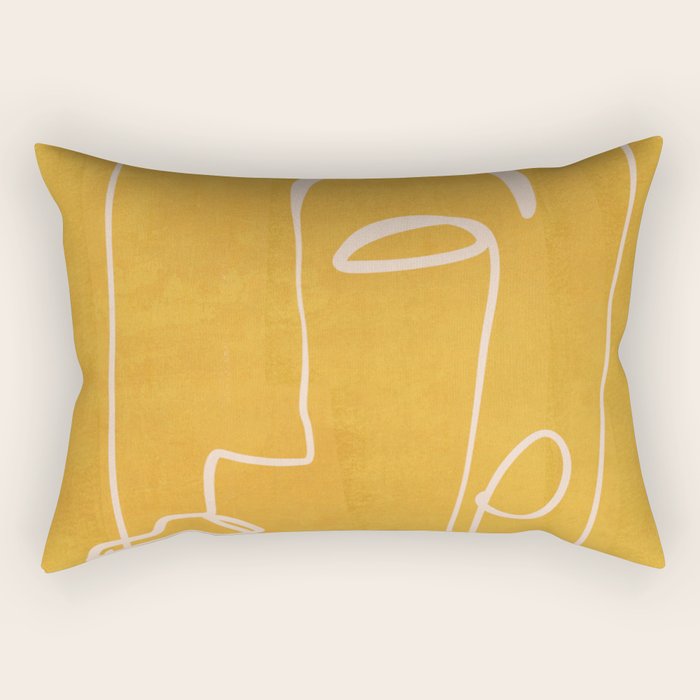 Abstract Face 33 Rectangular Pillow Gallery Image 2
