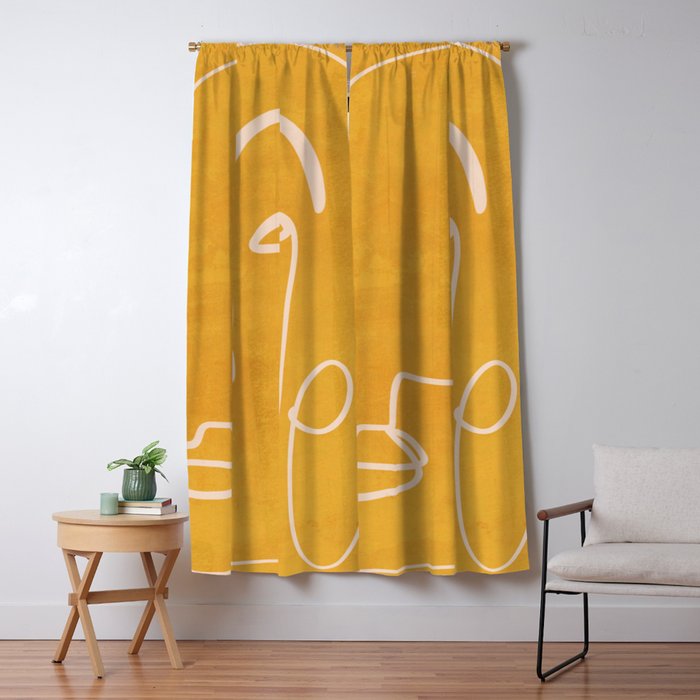 Abstract Face 33 Window Curtain Gallery Image 5