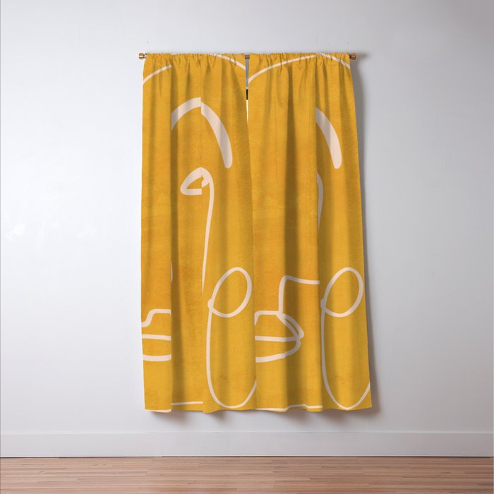 Abstract Face 33 Window Curtain Gallery Image 3