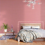 Checkered Plaid in Pink and Orange Wallpaper Gallery Image 3