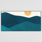 Teal Mountains Minimal Landscape Desk Mat Gallery Image 3