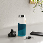 Teal Mountains Minimal Landscape Water Bottle Gallery Image 4