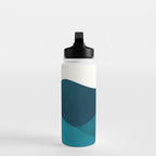 Teal Mountains Minimal Landscape Water Bottle Gallery Image 3