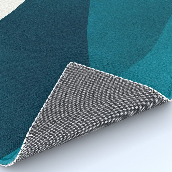 Teal Mountains Minimal Landscape Rug Gallery Image 4