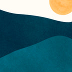 Teal Mountains Minimal Landscape Coffee Mug Gallery Image 2