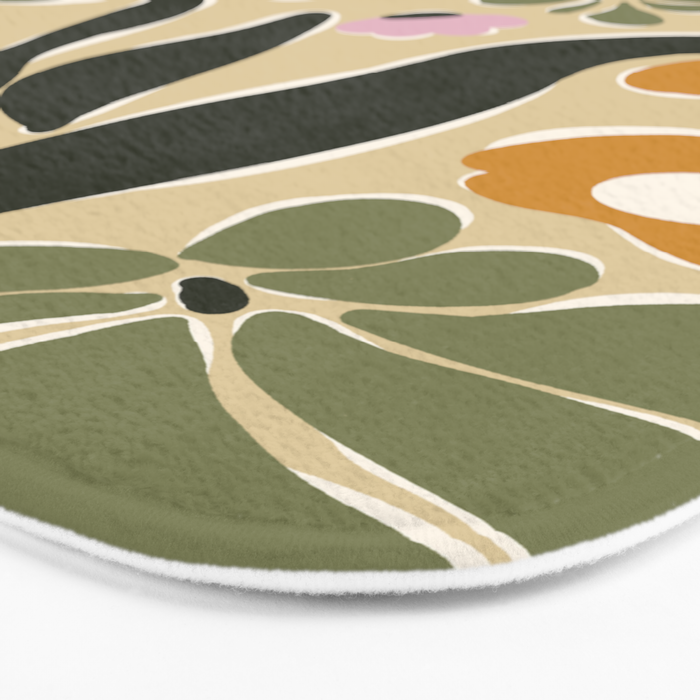RETRO floral garden  Bath Mat Gallery Image 3