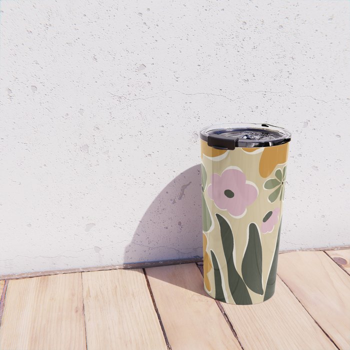 RETRO floral garden  Travel Mug Gallery Image 4