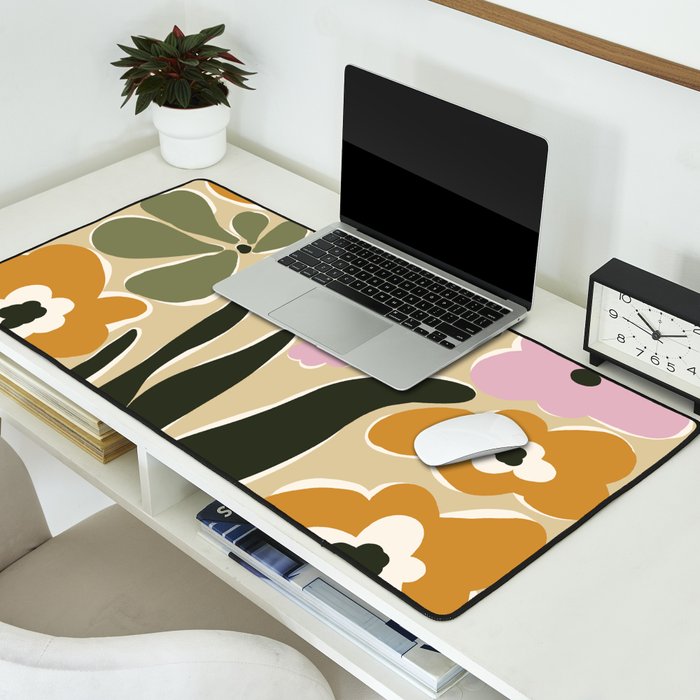 RETRO floral garden  Desk Mat Gallery Image 2