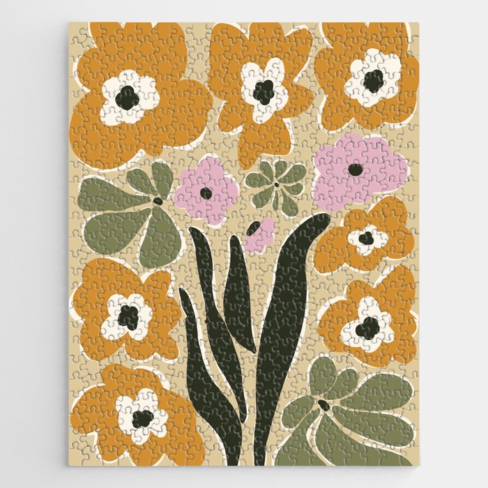 RETRO floral garden  Jigsaw Puzzle Gallery Image 1