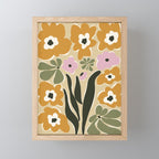 RETRO floral garden  Mini Art Print Gallery Image 1