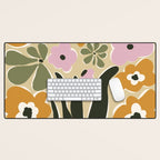 RETRO floral garden  Desk Mat Gallery Image 1