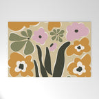 RETRO floral garden  Welcome Mat Gallery Image 1
