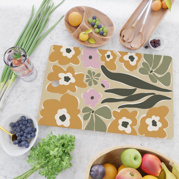 RETRO floral garden  Cutting Board Gallery Image 2