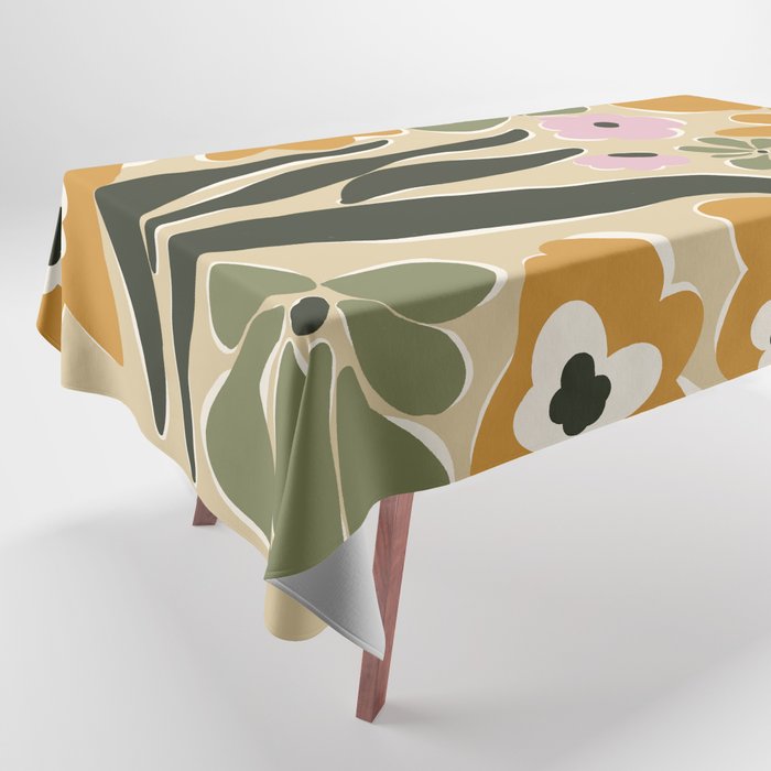 RETRO floral garden  Tablecloth Gallery Image 1