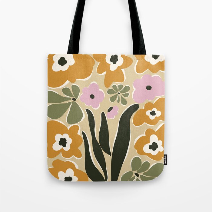 RETRO floral garden  Tote Bag Gallery Image 1