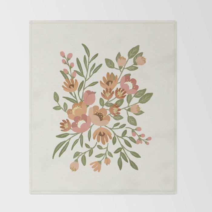 Freya Flowers Throw Blanket Gallery Image 2