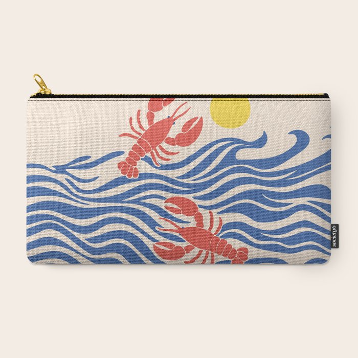 Lobsters Frolicking in the Ocean Waves Carry All Pouch Gallery Image 2