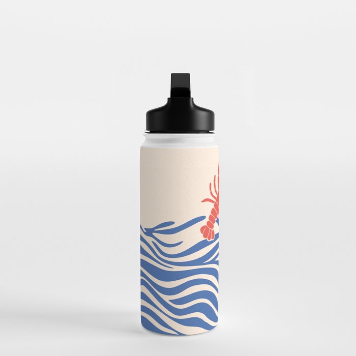 Lobsters Frolicking in the Ocean Waves Water Bottle Gallery Image 3