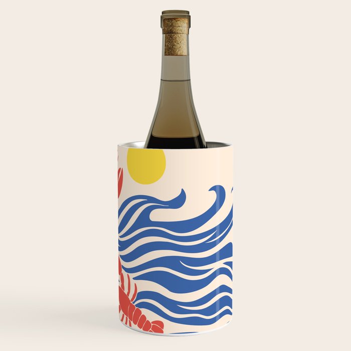 Lobsters Frolicking in the Ocean Waves Wine Chiller Gallery Image 3