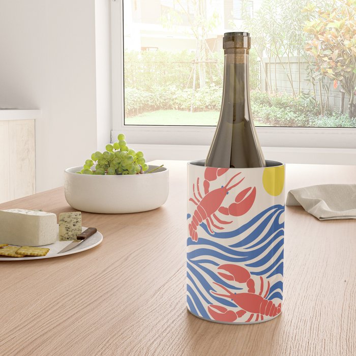 Lobsters Frolicking in the Ocean Waves Wine Chiller Gallery Image 4
