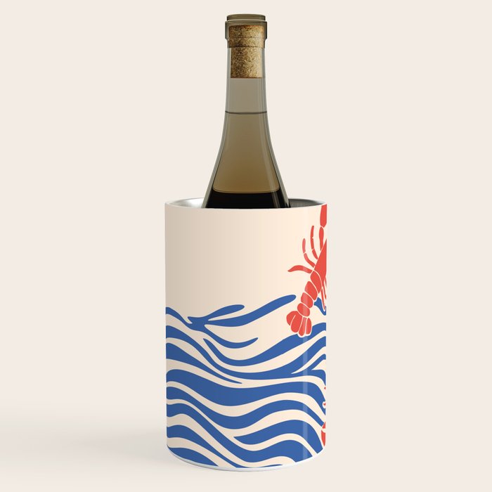 Lobsters Frolicking in the Ocean Waves Wine Chiller Gallery Image 2