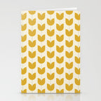 Spring Tulips II Yellow Mid Century Flowers Stationery Card Gallery Image 2