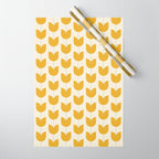 Spring Tulips II Yellow Mid Century Flowers Wrapping Paper Gallery Image 1