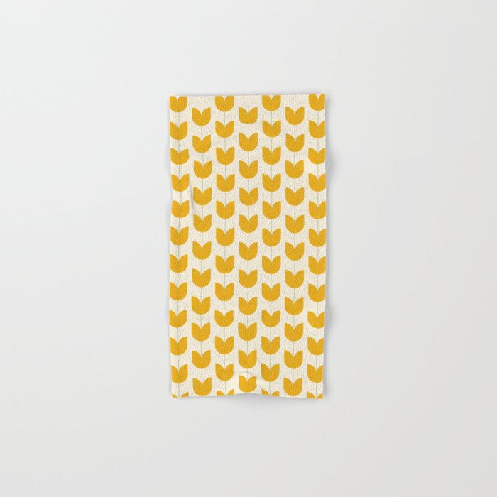 Spring Tulips II Yellow Mid Century Flowers Towels Gallery Image 1