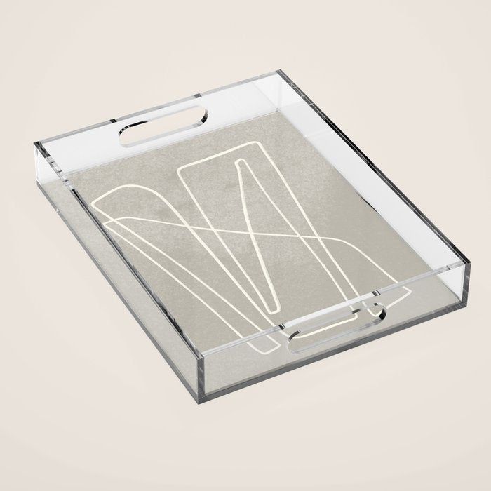 abstract graphic line intertwining Acrylic Tray Gallery Image 1