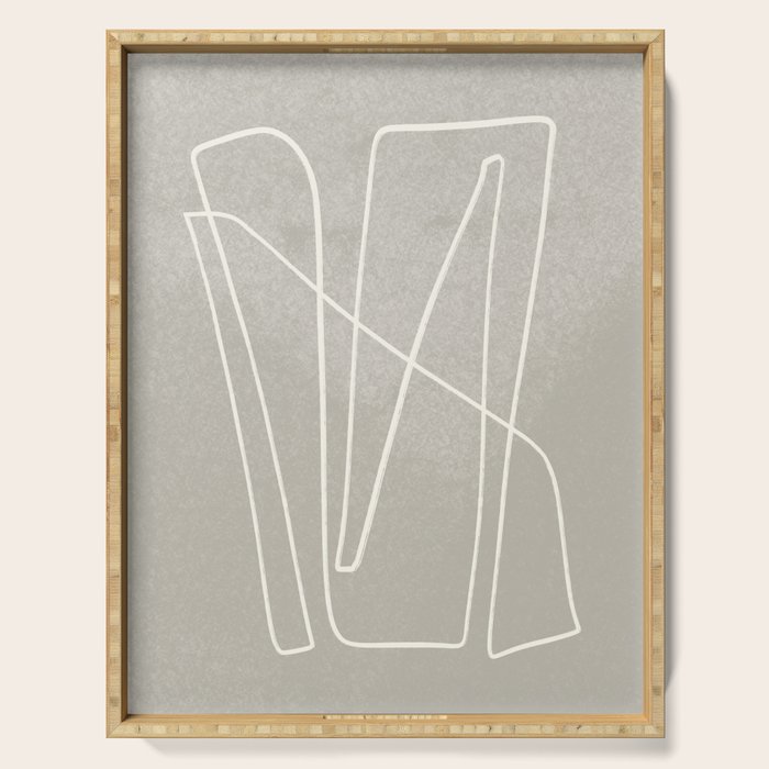 abstract graphic line intertwining Serving Tray Gallery Image 1
