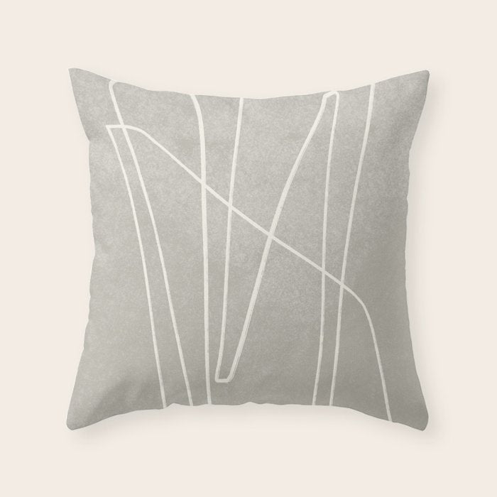 abstract graphic line intertwining Throw Pillow Gallery Image 1