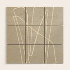 abstract graphic line intertwining Wood Wall Art Gallery Image 1