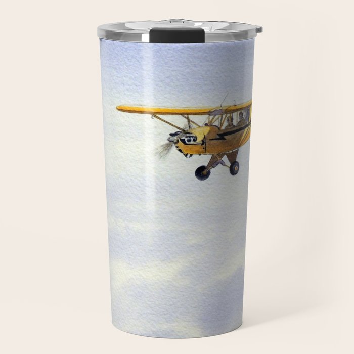 J-3 Piper Cub Aircraft Travel Mug Gallery Image 1