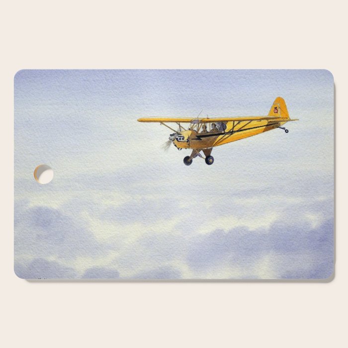 J-3 Piper Cub Aircraft Cutting Board Gallery Image 1