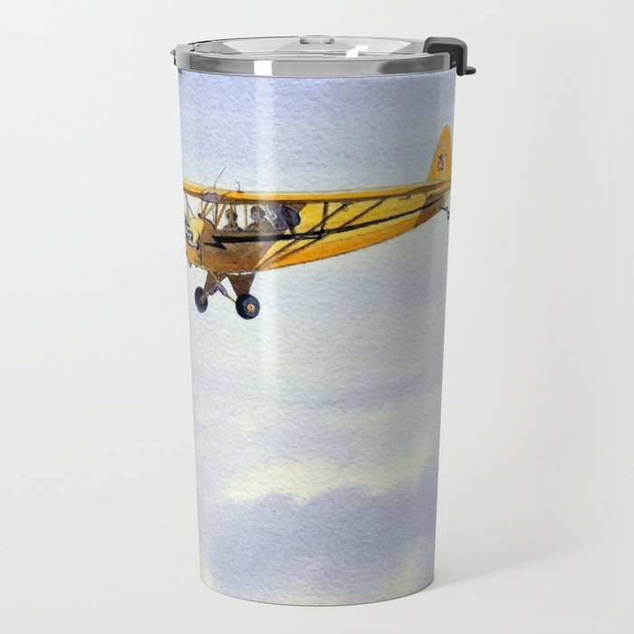 J-3 Piper Cub Aircraft Travel Mug Gallery Image 2