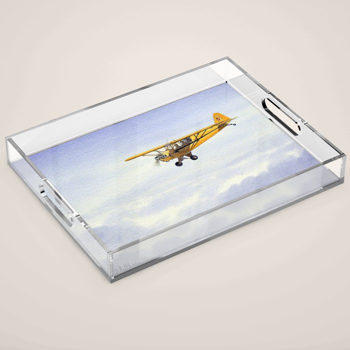 J-3 Piper Cub Aircraft Acrylic Tray Gallery Image 1