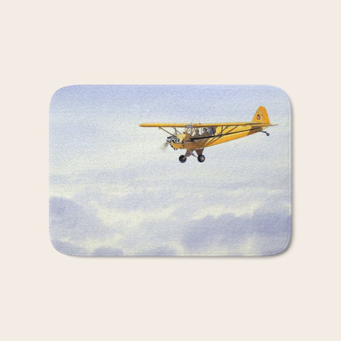 J-3 Piper Cub Aircraft Bath Mat Gallery Image 1